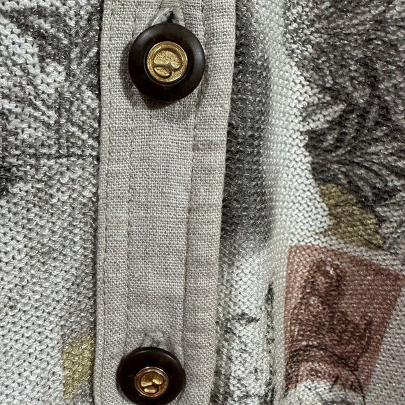 ST JOHN Sport By Marie Multicolored Button Up V-Neck Cardigan Sweater, Sz S/M - Picture 7 of 13